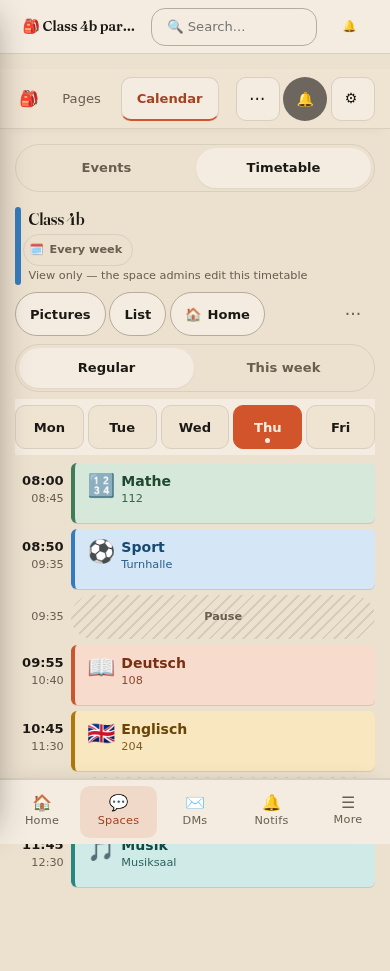 Read-only member view on a phone with Pictures, List and Home buttons in one row